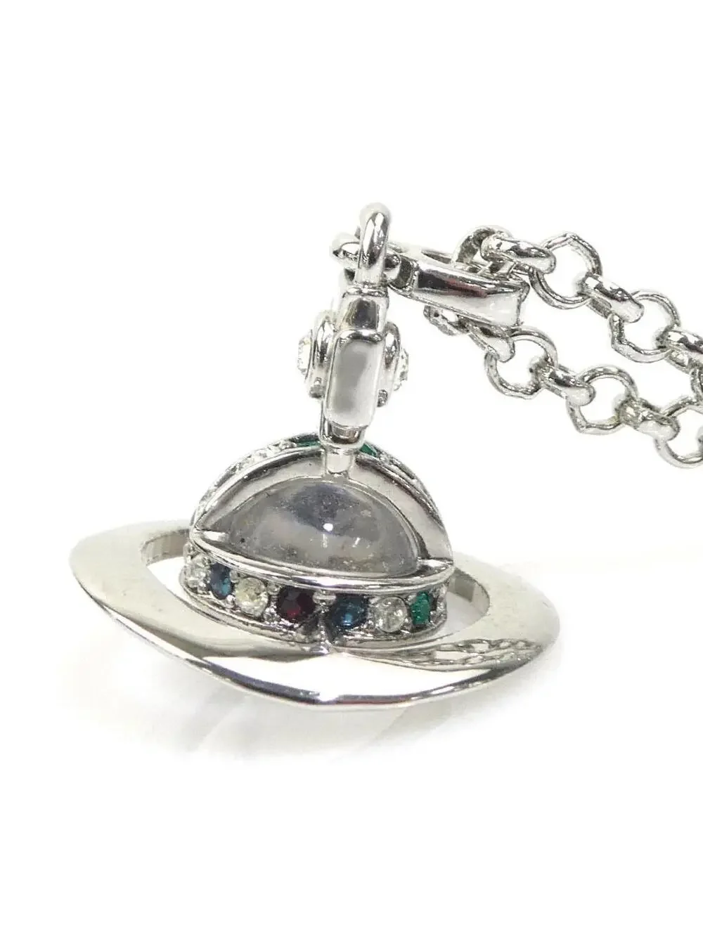 Auth Vivienne Westwood Necklace Silver #322467V15B